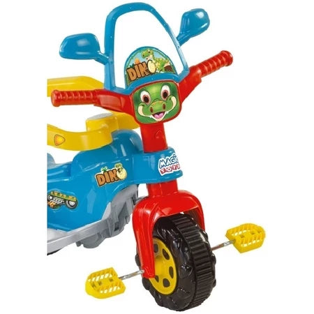 Velotrol Infantil Menino Triciclo Motinho Moto Dino Azul