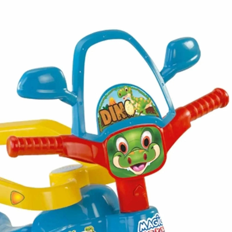 Velotrol Infantil Menino Triciclo Motinho Moto Dino Azul